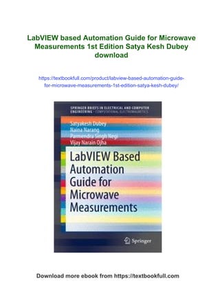 LabVIEW based Automation Guide for Microwave Measurements 1st Edition ...