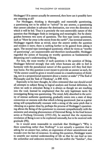 The Philosophy Of Heidegger Michael Watts | PDF