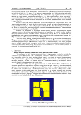 A new design of a printed reconfigurable coplanar multiband antenna | PDF