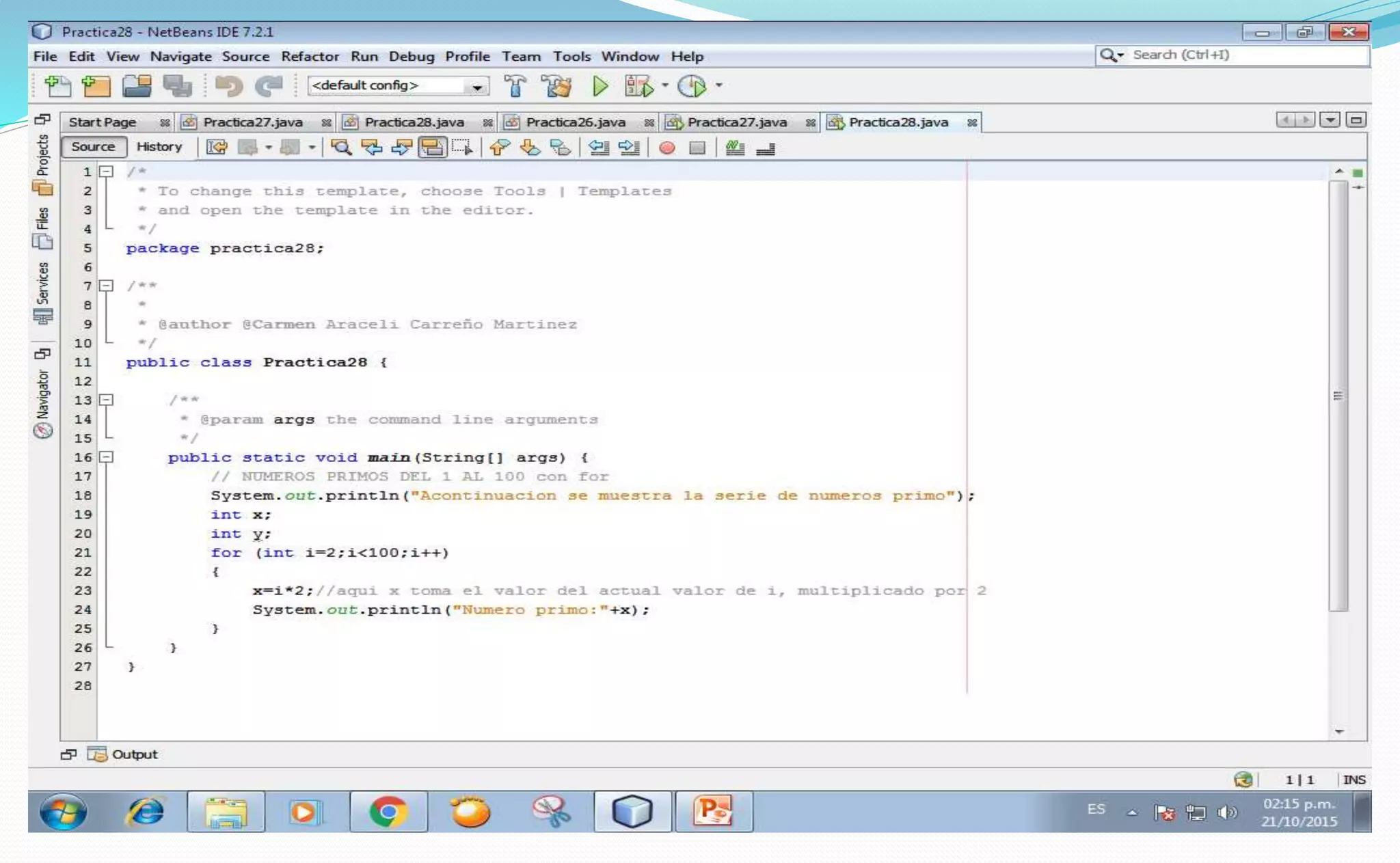 26, 27 y 28 practicas yarker