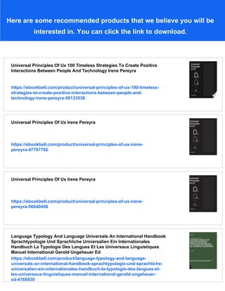 Universal Ux Design Building Multicultural User Experience Alberto ...