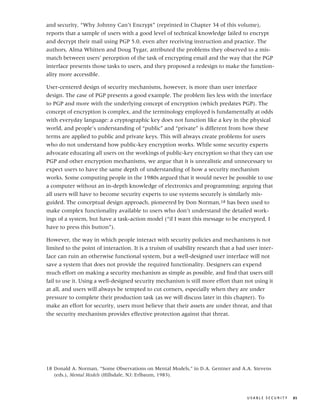 Security And Usability Designing Secure Systems That People Can Use ...