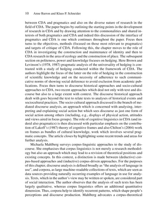 Pragmatics Of Discourse Klaus P Schneider Anne Barron | PDF