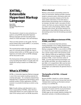 xhtml-documentation | PDF