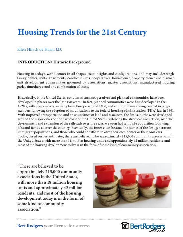 Housing Trends For The 21st Century