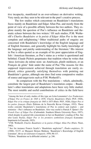 Plore Examples Alchemy And Amalgam Translation In The Works Of Charles Baudelaire ...