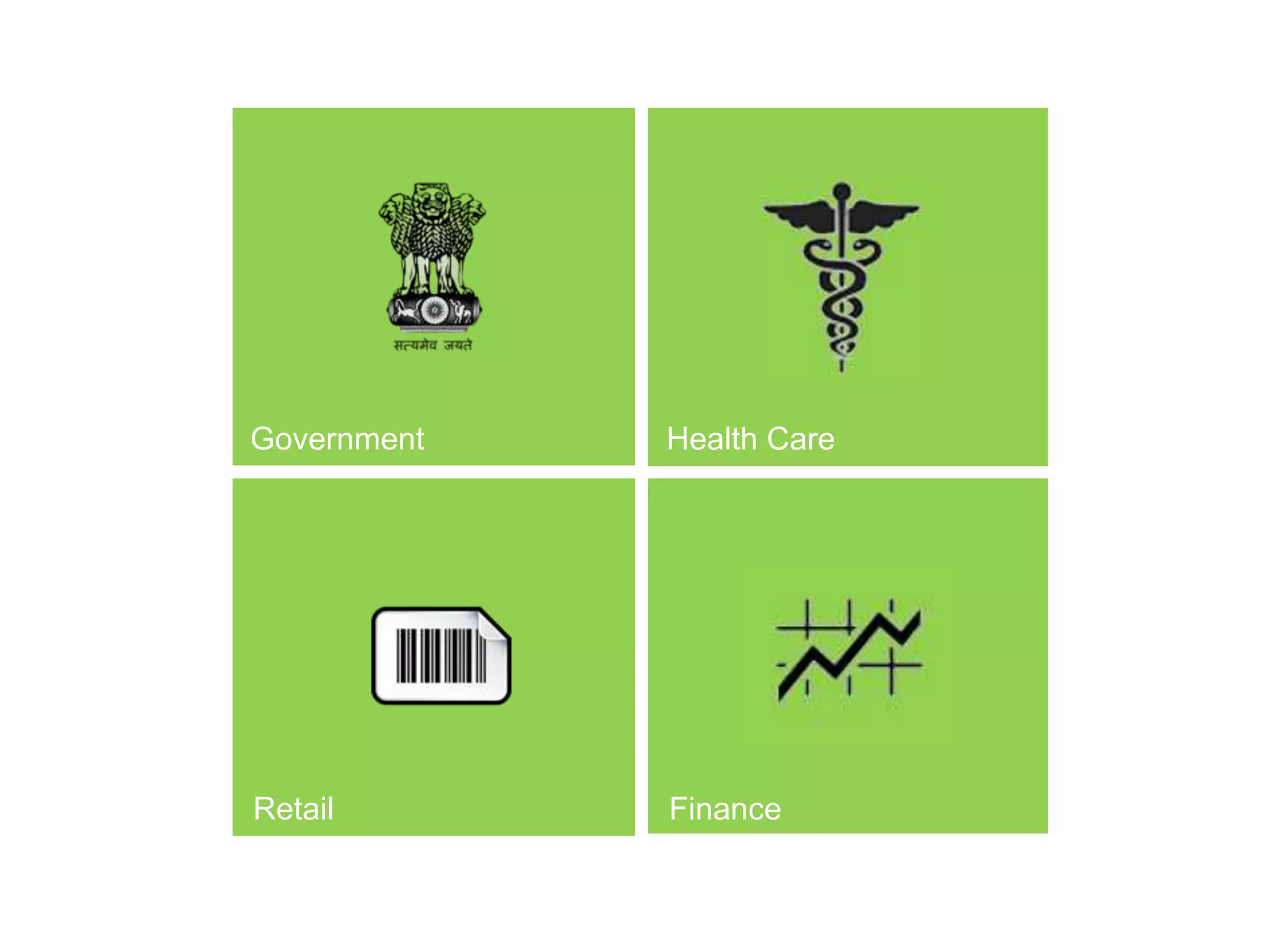 Government   Health Care




Retail       Finance
 