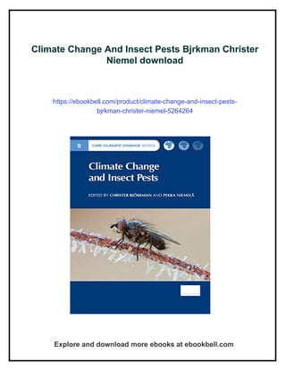 Climate Change And Insect Pests Bjrkman Christer Niemel | PDF