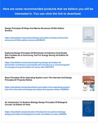Design Principles Of Ships And Marine Structures Misra Suresh Chan | PDF