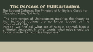 Utilitarianism Ethics | PDF