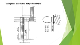 Exemplo de escada fixa do tipo marinheiro
 