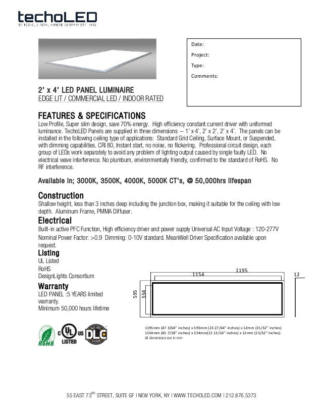 techoled 2x4 cut sheet electrical cut sheets