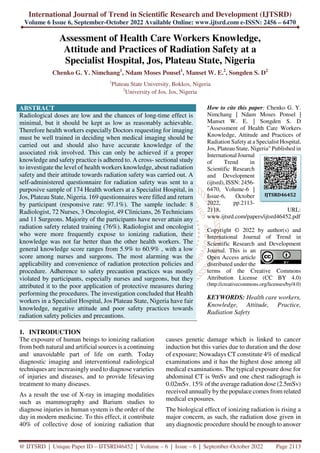 Assessment of Health Care Workers Knowledge, Attitude and Practices of ...