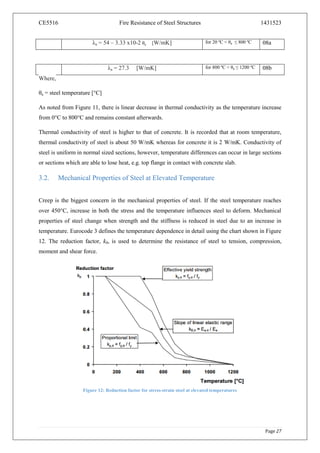 Fire Resistance of Steel Structures | PDF