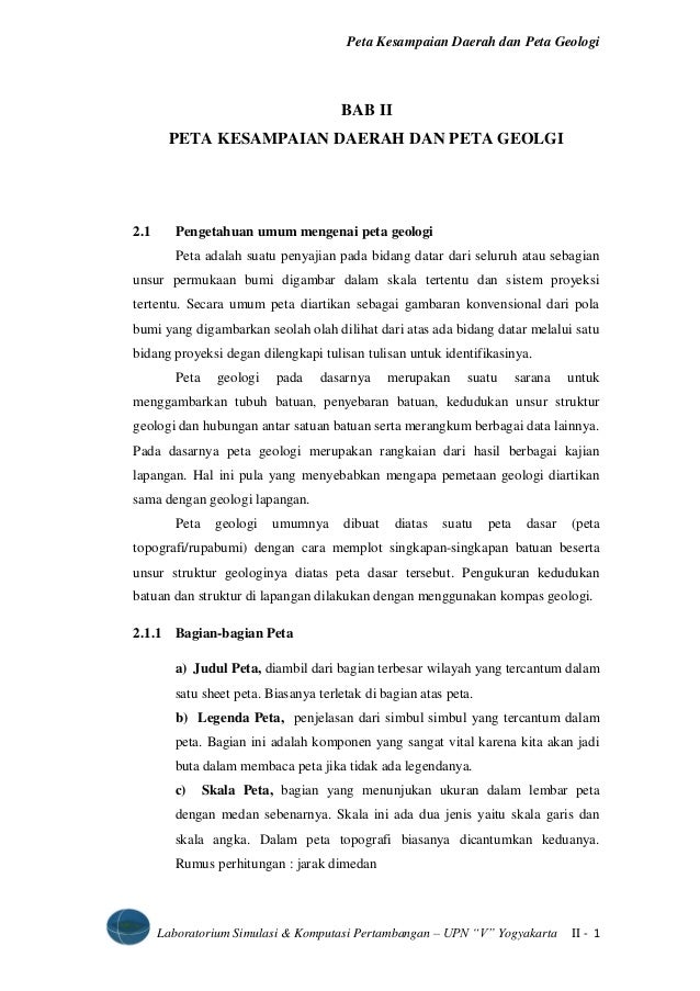 264025563 Bab Ii Peta Kesampaian Daerah Dan Peta Litologi