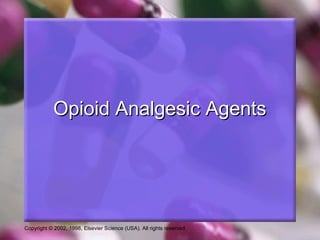 Copyright © 2002, 1998, Elsevier Science (USA). All rights reserved.
Opioid Analgesic AgentsOpioid Analgesic Agents
 
