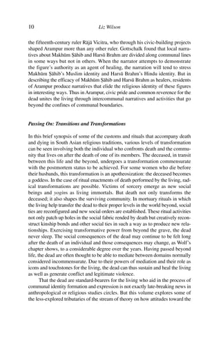The Living And The Dead Social Dimensions Of Death In South Asian ...