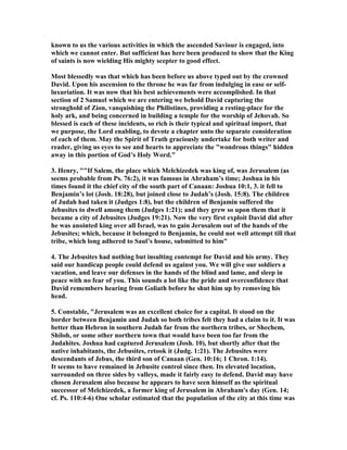 o cross, no crown,’ is the lesson of David’s earlier life.” 
4. Pink, " 1 Chronicles 12:23-40 supplies fuller light upon the opening verses of 2 
Samuel 5. There we are shown not only the numbers which came unto David from 
each tribe, and with what zeal and sincerity they came, but also the gracious 
reception they met with. The one whom they had so grievously wronged did not 
refuse to accept them, but instead gave them a hearty and royal welcome: "And 
there they were with David three days (typically, now on resurrection ground), 
eating and drinking" (v. 39)—at perfect ease in his presence; "for there was joy in 
Israel" (v. 40)." 
3. Pink has lengthy comments on this passage. We cannot quote all, but will give 
what we feel is the most important insights. "The son of Saul, though feeble and 
unknown, was preferred to David; and David left the wilderness, only to be engaged 
in a long and destructive struggle with those who should have welcomed him as the 
gift of God for their blessing. So slowly does the hand of God effectuate its purposes 
—so resolute are men in refusing to recognize any thing save that which gratifies the 
tendencies of their nature, or approves itself to the calculation of their self-interest. 
For seven years and six months, Abner and all the tribes of Israel fiercely assailed 
David: and yet afterwards, they were not ashamed to confess, that they knew that 
David was he whom God had destined to be the deliverer of Israel. They knew this, 
and yet for seven years they sought to destroy him; and no doubt, all the while, 
spoke of themselves, and were spoken of by others, as conscientious men fulfilling an 
apprehended duty in adhering to the house of Saul. So easy is it to speak well of evil, 
and to encourage iniquity by smooth words of falsehood. 
"At last, however, God accomplished the long cherished desire of His servant’s 
heart—the desire that He had Himself implanted—and David became the head and 
governor of Israel" (B. W.  
