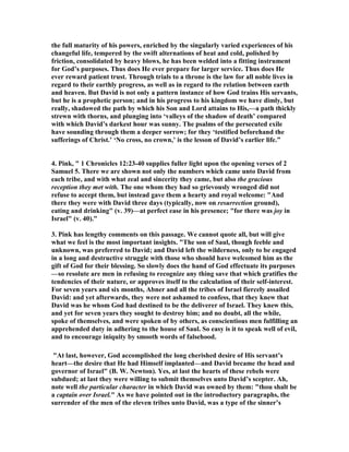 His people as their king. "In the ancient East, shepherd at an early date became a 
title of honor applied to divinities and rulers alike." This is the first time the Bible 
refers to a specific human ruler as a shepherd, though as an analogy the term 
appears earlier ( 