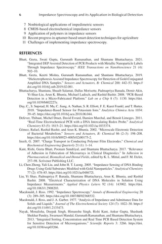 Impedance Spectroscopy And Its Application In Biological Detection ...