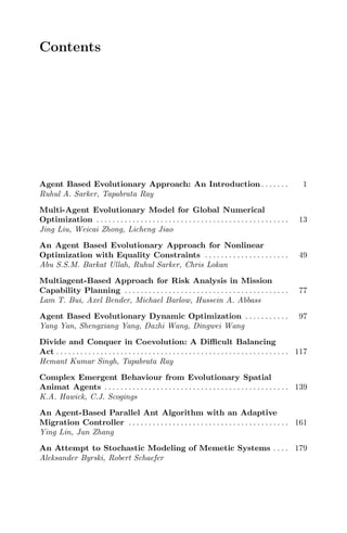 Agentbased Evolutionary Search Ruhul A Sarker Tapabrata Ray | PDF