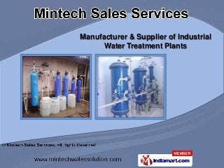 Manufacturer & Supplier of Industrial
      Water Treatment Plants
 