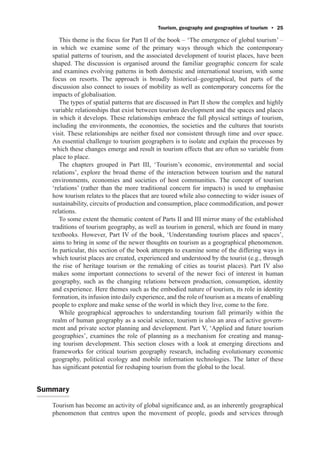 Tourism Geography Critical Understandings Of Place Space And Experience ...