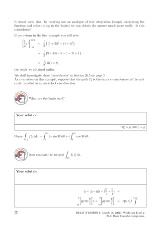 Complex Integral | PDF