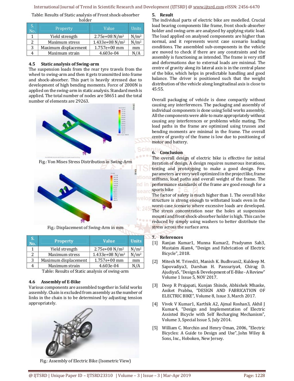 research papers on e bike