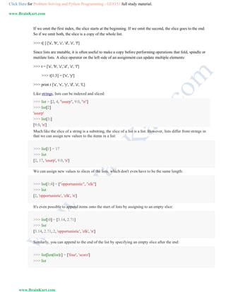 Click Here for Problem Solving and Python Programming - GE8151 full study material.
www.BrainKart.com
www.BrainKart.com
>>...