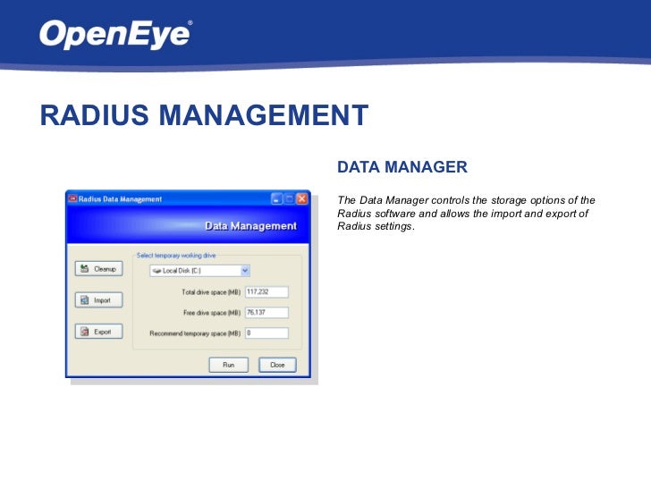 openeye radius software
