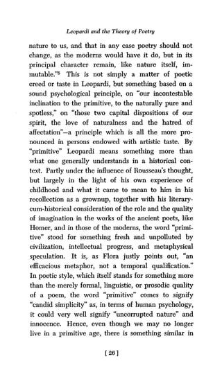 Leopardi Works Leopardi And The Theory Of Poetry G Singh | PDF