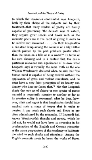 Leopardi Works Leopardi And The Theory Of Poetry G Singh | PDF