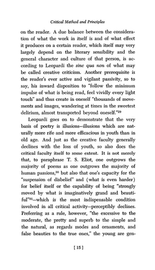 Leopardi Works Leopardi And The Theory Of Poetry G Singh | PDF