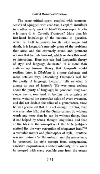Leopardi Works Leopardi And The Theory Of Poetry G Singh | PDF