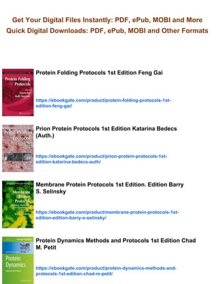 Protein Engineering Protocols 1st Edition Hidetoshi Kono | PDF