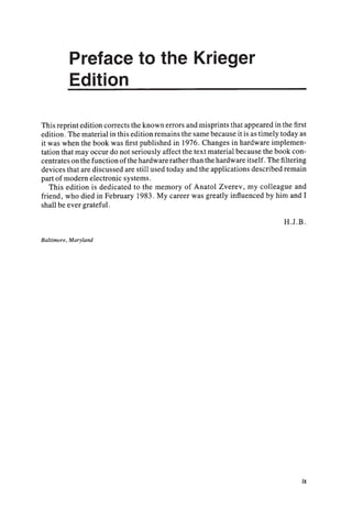 Filtering In The Time And Frequency Domains New Ed Herman J Blinchikoff ...