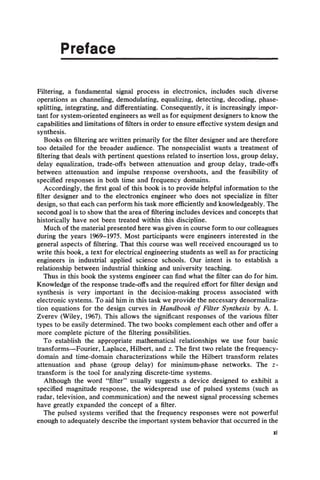 Filtering In The Time And Frequency Domains New Ed Herman J Blinchikoff ...