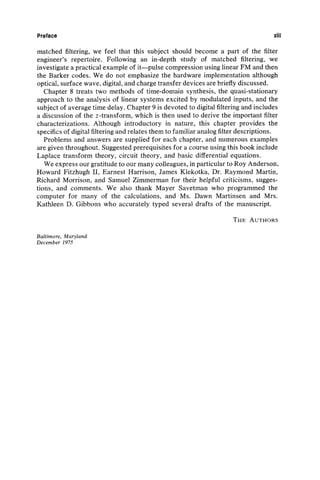 Filtering In The Time And Frequency Domains New Ed Herman J Blinchikoff ...