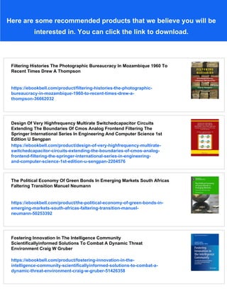 Filtering In The Time And Frequency Domains New Ed Herman J Blinchikoff ...