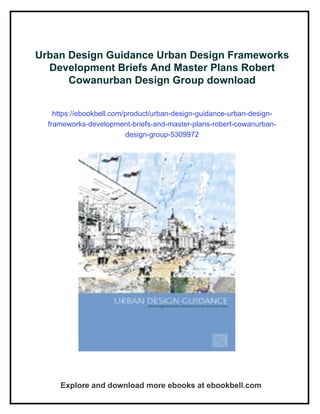 Urban Design Guidance Urban Design Frameworks Development Briefs And ...