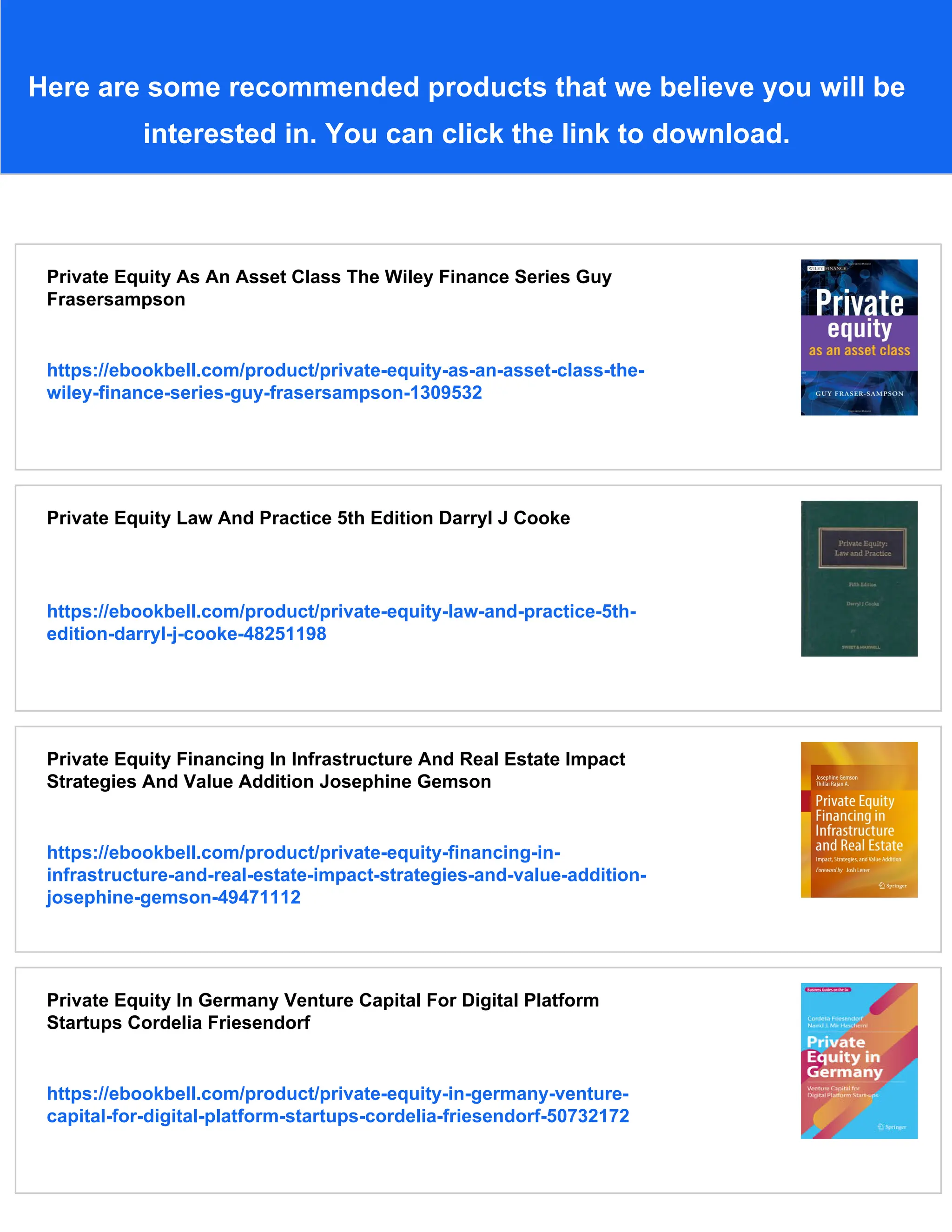 Private Equity As An Asset Class 2nd Edition Frasersampson Guy | PDF