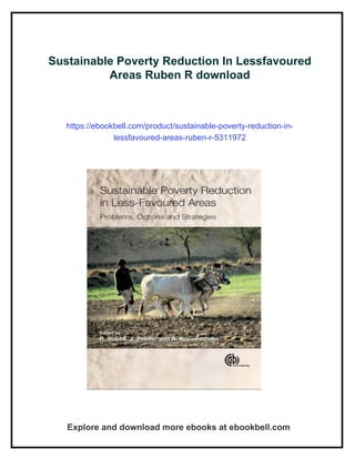 Sustainable Poverty Reduction In Lessfavoured Areas Ruben R | PDF