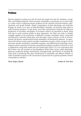 Biotechnology Of Plant Secondary Metabolism Methods And Protocols ...