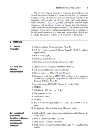 Biotechnology Of Plant Secondary Metabolism Methods And Protocols ...