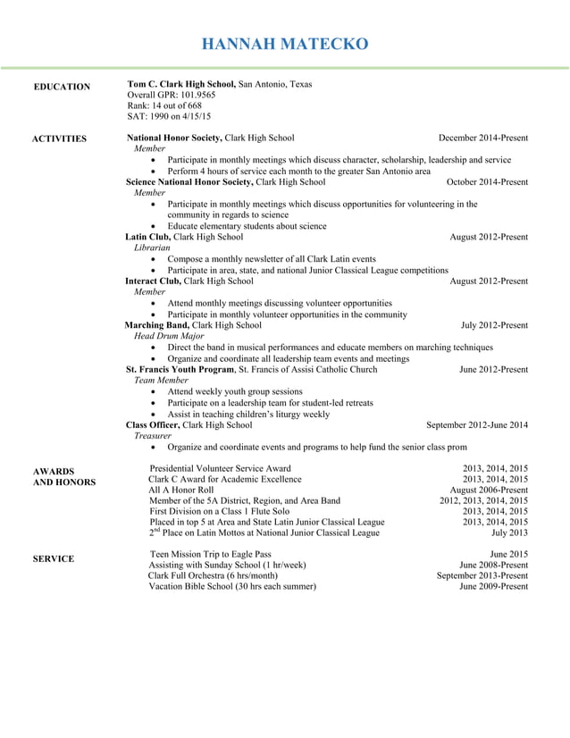 Online HS Resume PDF - Online HS Resume 1 638 