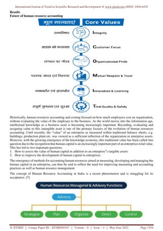 A Study on Human Resource Accounting Practices in India | PDF