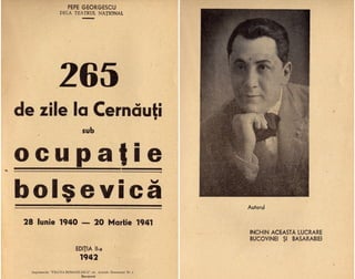 265 de zile la cernauți 1942 sub ocupație bolșevică   pepe georgescu