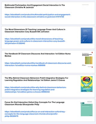 The Interactive Classroom Practical Strategies For Involving Students ...