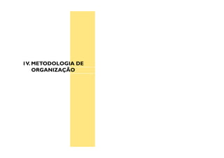 1V. METODOLOGIA DE
ORGANIZAÇÃO
 